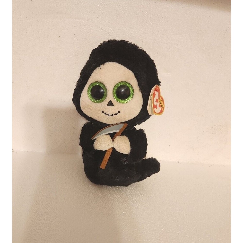 TY Beanie Boos Grimm The Halloween Reaper w/ Sickle 6” Plush